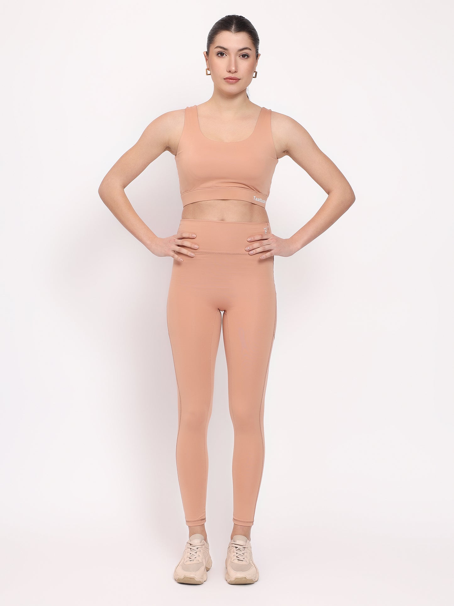 Luxe HollowBack Sexy Yoga Set Beige