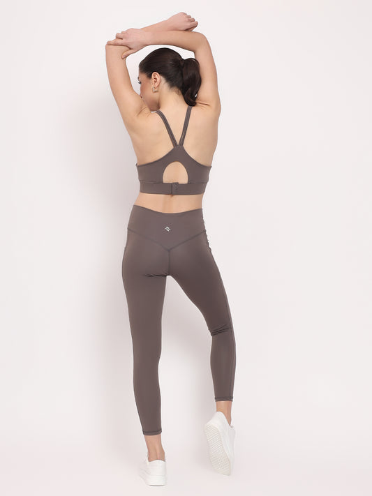 Striped PowerFit Sports Bra & Pocket Leggings Set