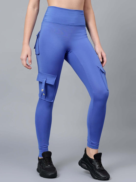 High Waist Out pocket yoga cargo joggers with scrunch
