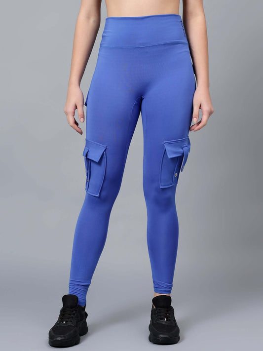 High Waist Out pocket yoga cargo joggers with scrunch