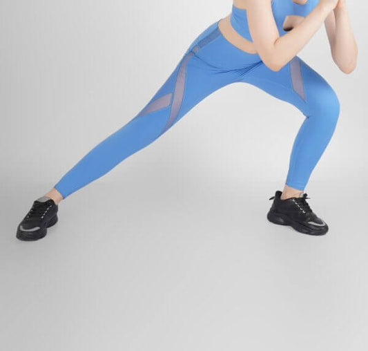 Mesh Design Butt Lifting Leggings With Two Side Pockets