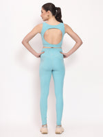Luxe HollowBack Sexy Yoga Set Blue