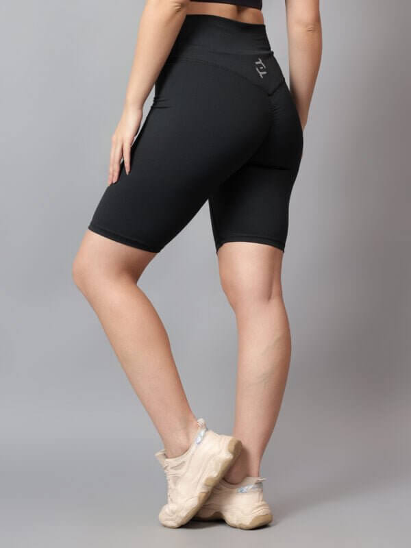 Taattush Black V Shaped Butt Scrunch Sexy Biker Shorts - #shop_naTaattush Black V Shaped Butt Scrunch Sexy Biker Shortsme#